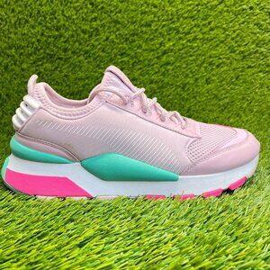 Puma RS-0 Womens Size 9.5 Pink Green Lifestyle Running Walking Shoes Sneakers